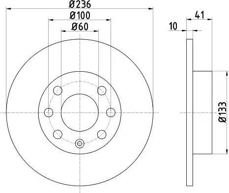 HELLA PAGID 8DD 355 100-411 - Тормозной диск autospares.lv