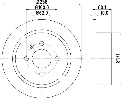 HELLA PAGID 8DD 355 100-351 - Тормозной диск autospares.lv