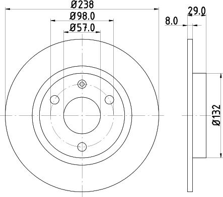 HELLA PAGID 8DD 355 101-451 - Тормозной диск autospares.lv