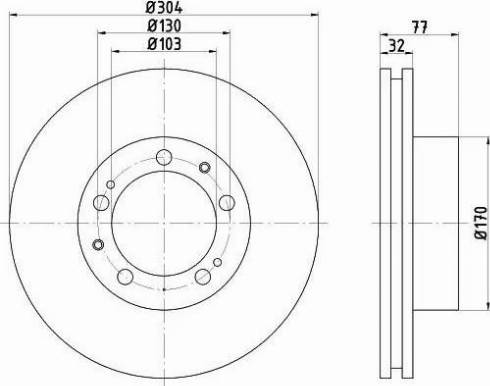 HELLA PAGID 8DD 355 101-551 - Тормозной диск autospares.lv