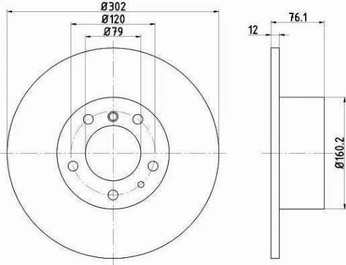 HELLA PAGID 8DD 355 101-691 - Тормозной диск autospares.lv