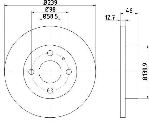 HELLA PAGID 8DD 355 101-861 - Тормозной диск autospares.lv