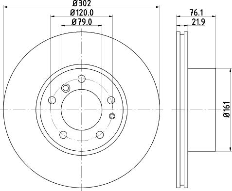 HELLA PAGID 8DD 355 101-712 - Тормозной диск autospares.lv