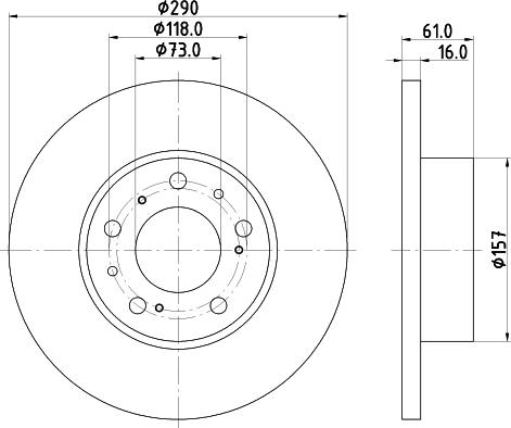 HELLA PAGID 8DD 355 101-781 - Тормозной диск autospares.lv