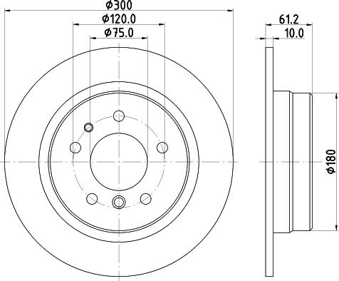 HELLA PAGID 8DD 355 101-732 - Тормозной диск autospares.lv