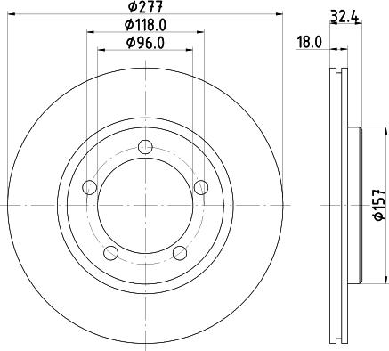 HELLA PAGID 8DD 355 108-681 - Тормозной диск autospares.lv