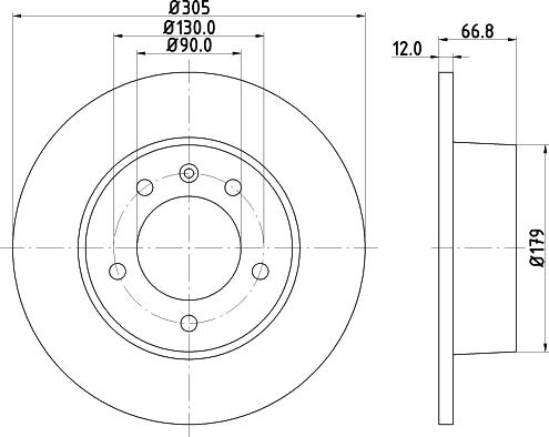 HELLA PAGID 8DD 355 108-291 - Тормозной диск autospares.lv