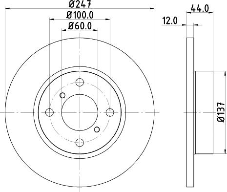 HELLA PAGID 8DD 355 108-211 - Тормозной диск autospares.lv