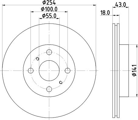 HELLA PAGID 8DD 355 108-721 - Тормозной диск autospares.lv