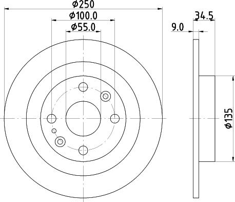 HELLA PAGID 8DD 355 103-191 - Тормозной диск autospares.lv