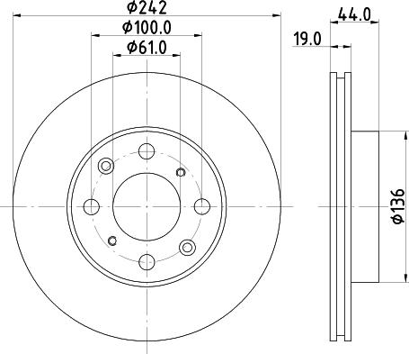 HELLA PAGID 8DD 355 103-101 - Тормозной диск autospares.lv