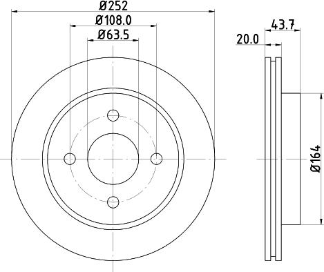 HELLA PAGID 8DD 355 103-391 - Тормозной диск autospares.lv