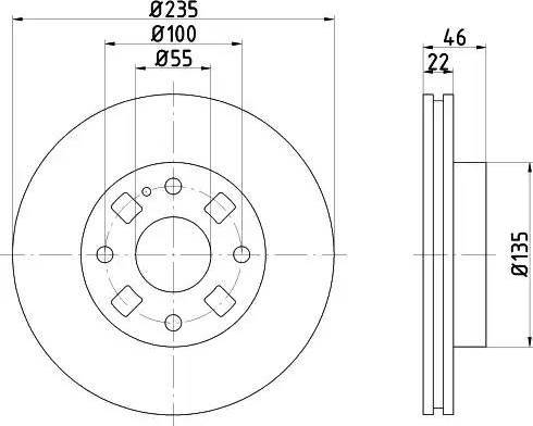 HELLA PAGID 8DD 355 107-191 - Тормозной диск autospares.lv