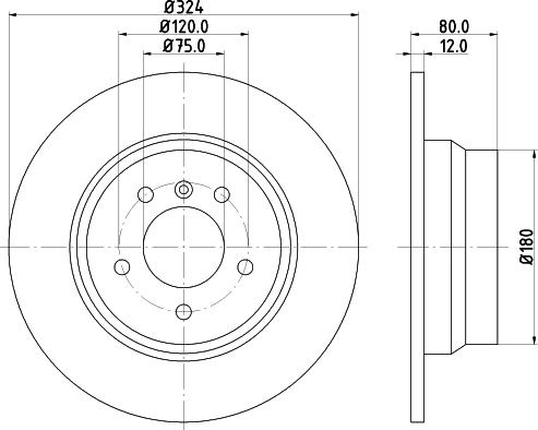 HELLA PAGID 8DD 355 127-651 - Тормозной диск autospares.lv