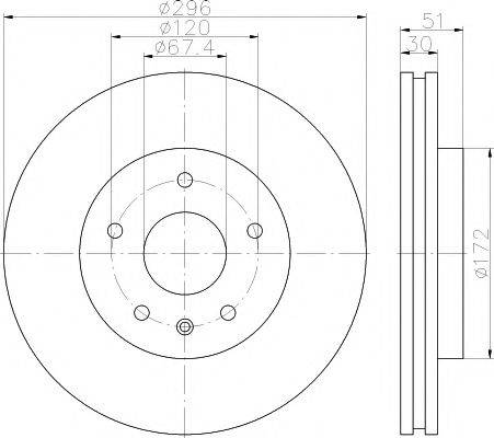 HELLA PAGID 8DD 355 119-951 - Тормозной диск autospares.lv