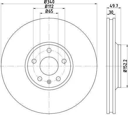 HELLA PAGID 8DD 355 121-421 - Тормозной диск autospares.lv