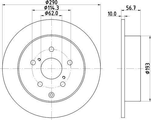 HELLA PAGID 8DD 355 119-021 - Тормозной диск autospares.lv