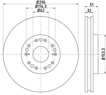 HELLA PAGID 8DD 355 119-381 - Тормозной диск autospares.lv