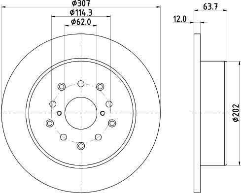 HELLA PAGID 8DD 355 114-931 - Тормозной диск autospares.lv