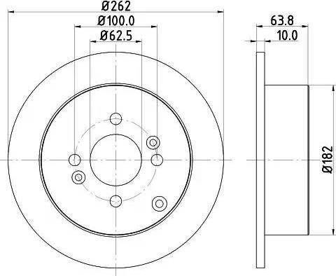 HELLA PAGID 8DD 355 114-011 - Тормозной диск autospares.lv