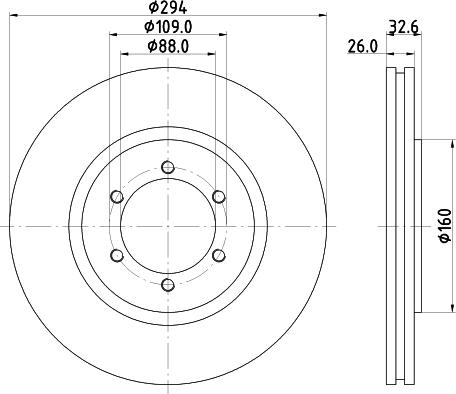 HELLA PAGID 8DD 355 114-121 - Тормозной диск autospares.lv