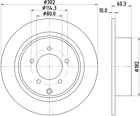 HELLA PAGID 8DD 355 115-492 - Тормозной диск autospares.lv