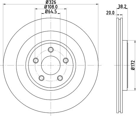 HELLA PAGID 8DD 355 115-582 - Тормозной диск autospares.lv