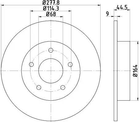 HELLA PAGID 8DD355115631 - Тормозной диск autospares.lv