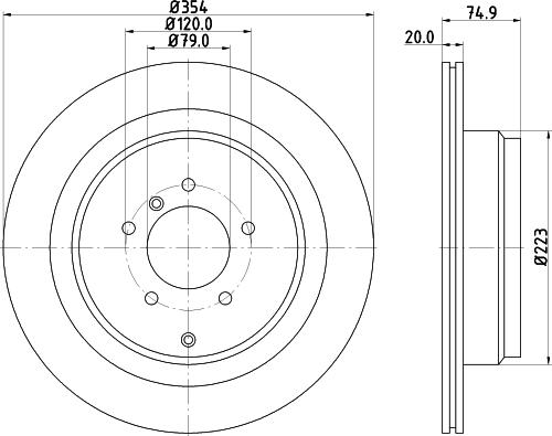 HELLA PAGID 8DD 355 115-291 - Тормозной диск autospares.lv