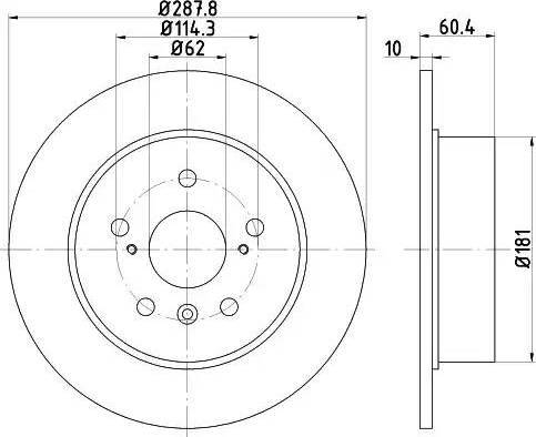 HELLA PAGID 8DD 355 115-251 - Тормозной диск autospares.lv