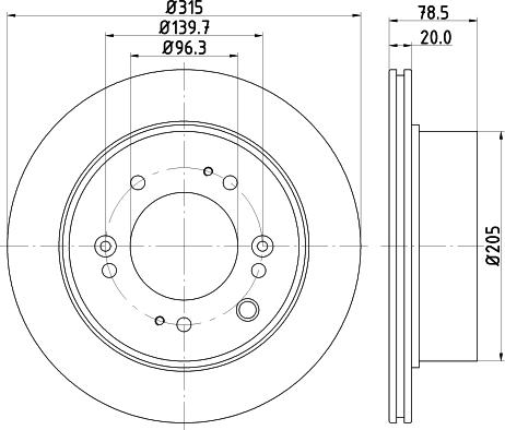 HELLA PAGID 8DD 355 116-571 - Тормозной диск autospares.lv