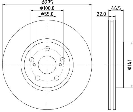 HELLA PAGID 8DD 355 116-371 - Тормозной диск autospares.lv