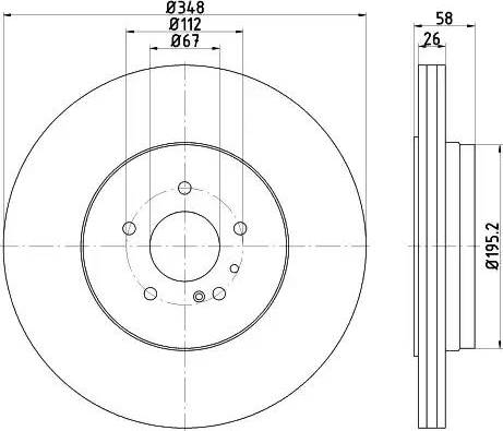 HELLA PAGID 8DD 355 116-291 - Тормозной диск autospares.lv