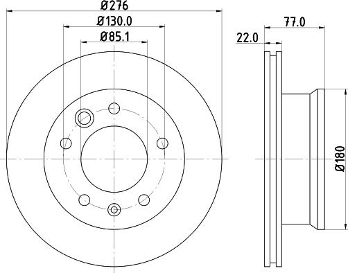 HELLA PAGID 8DD 355 110-991 - Тормозной диск autospares.lv