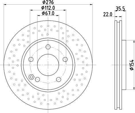 HELLA PAGID 8DD 355 110-211 - Тормозной диск autospares.lv