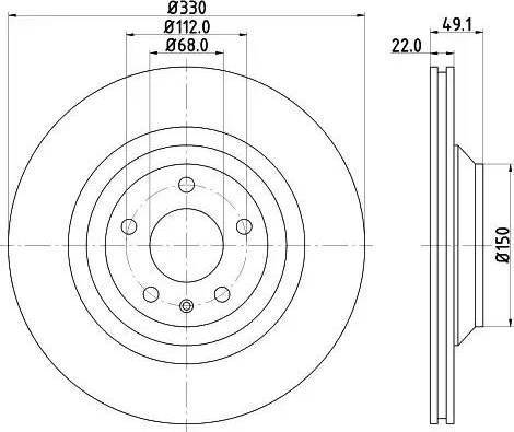 RPK BD1153 - Тормозной диск autospares.lv