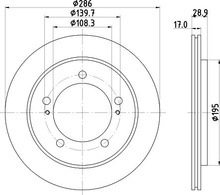 HELLA PAGID 8DD 355 111-791 - Тормозной диск autospares.lv