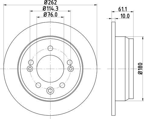 HELLA PAGID 8DD 355 118-861 - Тормозной диск autospares.lv