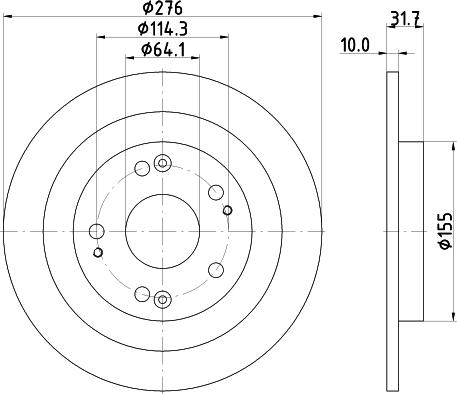 HELLA PAGID 8DD 355 118-351 - Тормозной диск autospares.lv