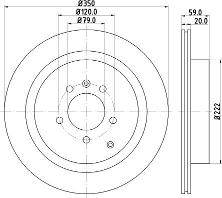 HELLA PAGID 8DD 355 118-781 - Тормозной диск autospares.lv