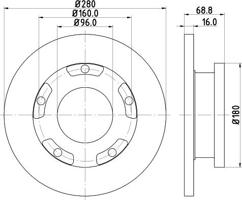 HELLA PAGID 8DD 355 113-811 - Тормозной диск autospares.lv