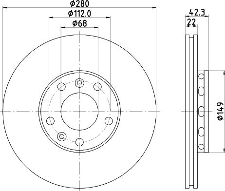 HELLA PAGID 8DD 355 113-321 - Тормозной диск autospares.lv