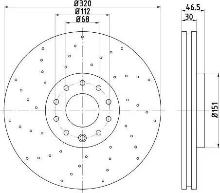 HELLA PAGID 8DD 355 113-761 - Тормозной диск autospares.lv