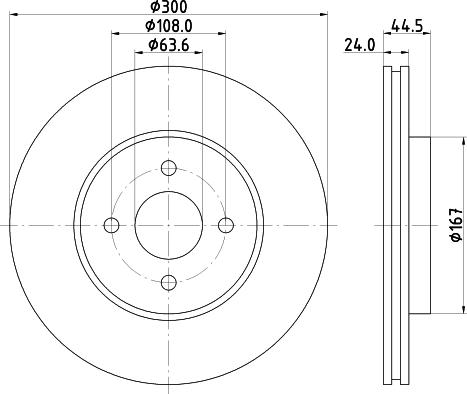 HELLA PAGID 8DD 355 112-091 - Тормозной диск autospares.lv