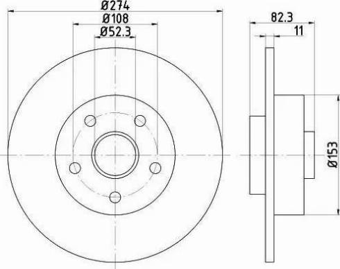 HELLA PAGID 8DD 355 112-351 - Тормозной диск autospares.lv