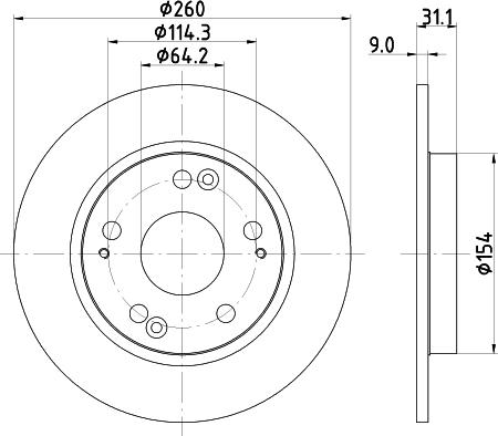 HELLA PAGID 8DD 355 117-901 - Тормозной диск autospares.lv