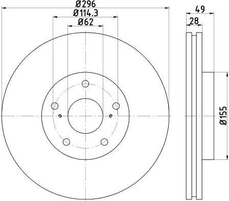 HELLA PAGID 8DD 355 117-431 - Тормозной диск autospares.lv