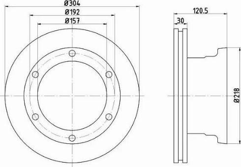 HELLA PAGID 8DD 355 117-541 - Тормозной диск autospares.lv