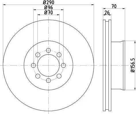 HELLA PAGID 8DD355117651 - Тормозной диск autospares.lv