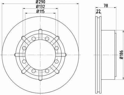 HELLA PAGID 8DD 355 117-611 - Тормозной диск autospares.lv